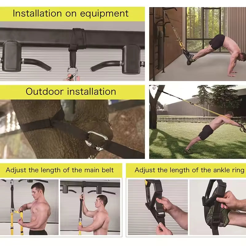 Hanging Training Strap Adjustable Fitness Band Chest Exercise Strap